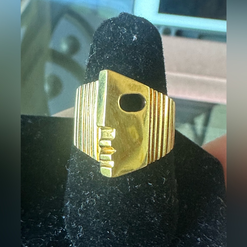 SOLD❗️18K Solid Gold Ring Face Very Rare piece of Gold